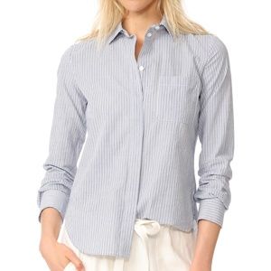 Vince Fitted Button Down Pinstripe Shirt Size 10